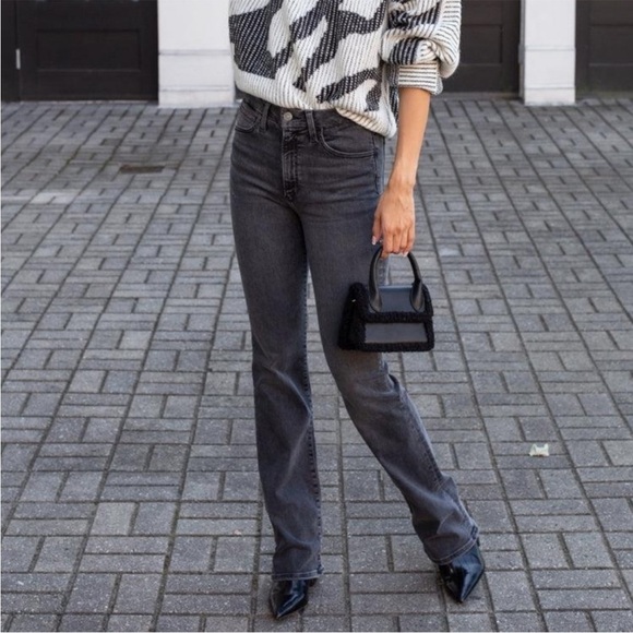 Joe's Hi Rise Honey Snapback bootcut jeans Caligo black size XS new with tags - Picture 2 of 13